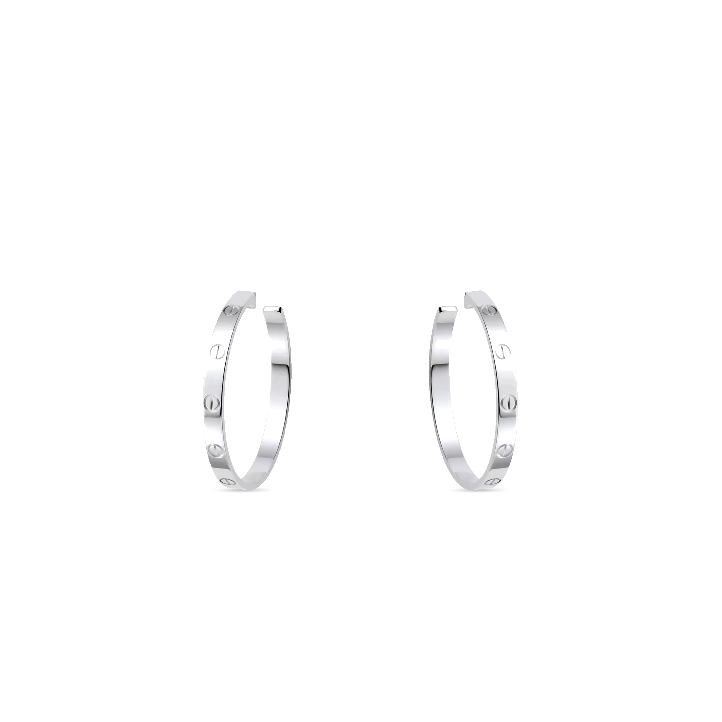 CARTIER LOVE HOOP EARRINGS, LARGE MODEL B8028300